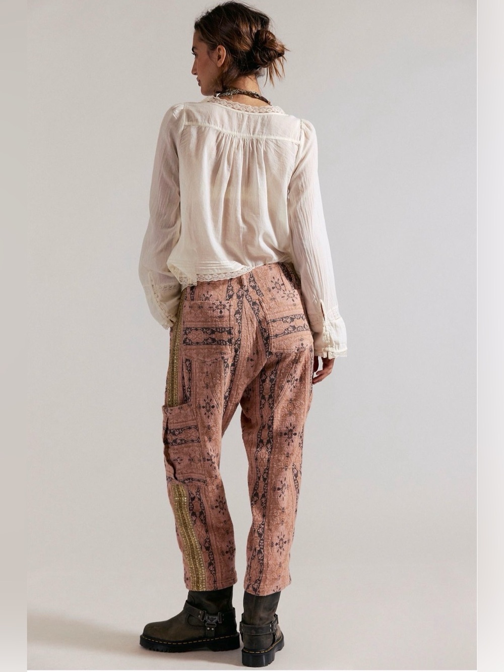 Free People Bay To Breakers Jacquard Pants - Picture 2 of 6